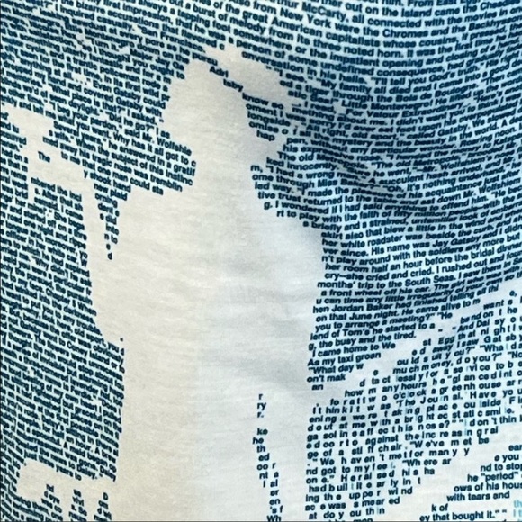 LITHOGRAPHS Great Gatsby Themed Silhouette T-Shirt
Blue & White-Small - Picture 2 of 3